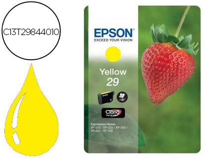 CARTOUCHE EPSON T2984 JET D'ENCRE C13T29844010 COULEUR JAUNE 180P