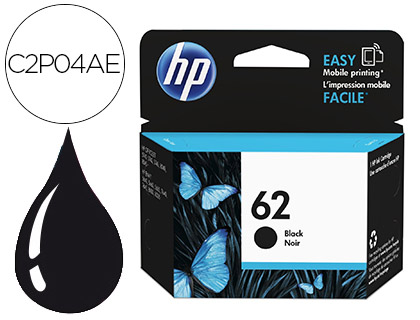 CARTOUCHE HP 62 JET D'ENCRE C2P04AE COULEUR NOIR 200P