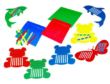 JEU MON PREMIER TISSAGE CONTIENT 270 BANDES 12 PLANCHES 12 ANIMAUX PRDCOUPS EN PLASTIQUE SOUPLE COLORIS ASSORTIS