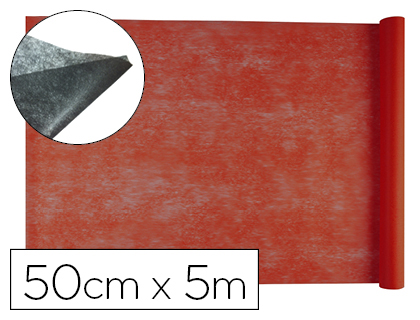 TISSU NON TISS LIDERPAPEL COSTUMES ACCESSOIRES CHEMIN DE TABLE ROULEAU 0.42X5M COLORIS ROUGE