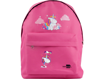 CARTABLE SCOLAIRE LIDERPAPEL SAC  DOS 38X28X12CM MODLE LICORNE COLORIS ROSE