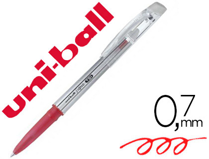 ROLLER UNIBALL TSI ENCRE GEL EFFAABLE POINTE MOYENNE TRAC 0.7MM COLORIS ROUGE