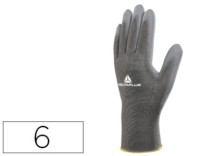 GANT TRICOT DELTAPLUS POLYAMIDE PAUME ENDUITE POLYURTHANE JAUGE 13 COLORIS GRIS TAILLE 6 PAIRE