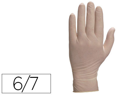 GANT JETABLE DELTAPLUS LATEX POUDR AQL 1.5 COMPATIBLE ALIMENTAIRE COLORIS NATUREL TAILLE 6/7 BOTE 100 UNITS