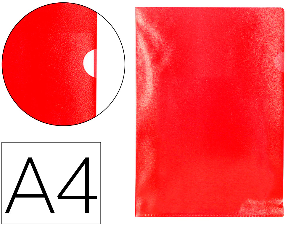 POCHETTE COIN Q-CONNECT POLYPROPYLNE GRAIN CONOMIQUE 12/100E COLORIS ROUGE TRANSPARENT BOTE 100 UNITS