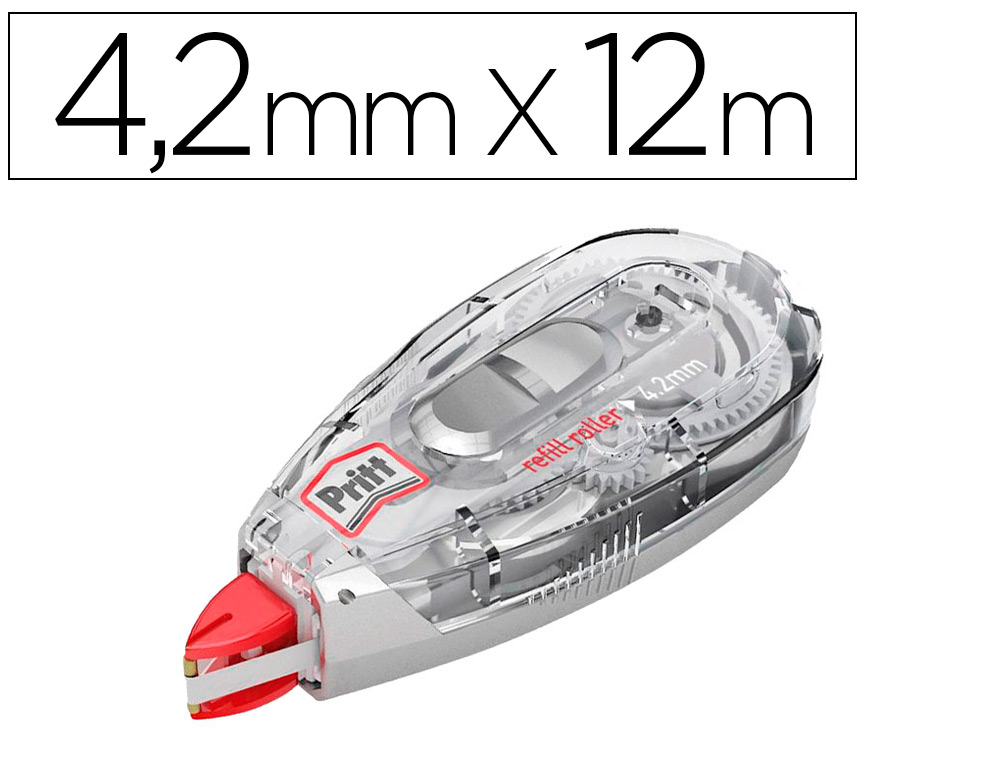 CORRECTEUR PRITT RECHARGEABLE DVIDOIR RUBAN 4.2MMX12M RCRITURE IMMDIATE EMBOUT RTRACTABLE
