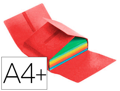 CHEMISE OXFORD JUMBO CARTE LUSTRE 7/10E 4 RABATS RAINS 240X370MM EXTENSIBLE 110MM FERMETURE VELCRO COLORIS ROUGE