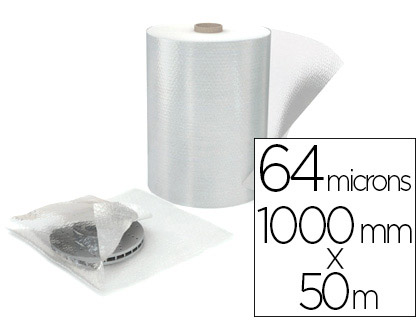 FILM BULLE MASTERLINE POLYTHYLNE 64 MICRONS ROULEAU TRANSPARENT 1X50M