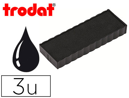 RECHARGE TAMPON TRODAT 4813/4817/48313/4917 NOIR BLISTER 3 UNITS