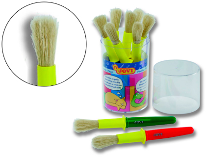 PINCEAU JOVI SOIE PORC AVEC VIROLE BROSSE MAXI IDAL MATERNELLE TAILLE GRANDE POT 9 UNITS