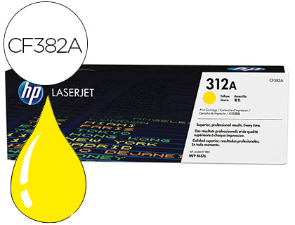 TONER LASER HP 312A CF382A POUR LASERJET PRO MFP M476 COULEUR JAUNE 2700P
