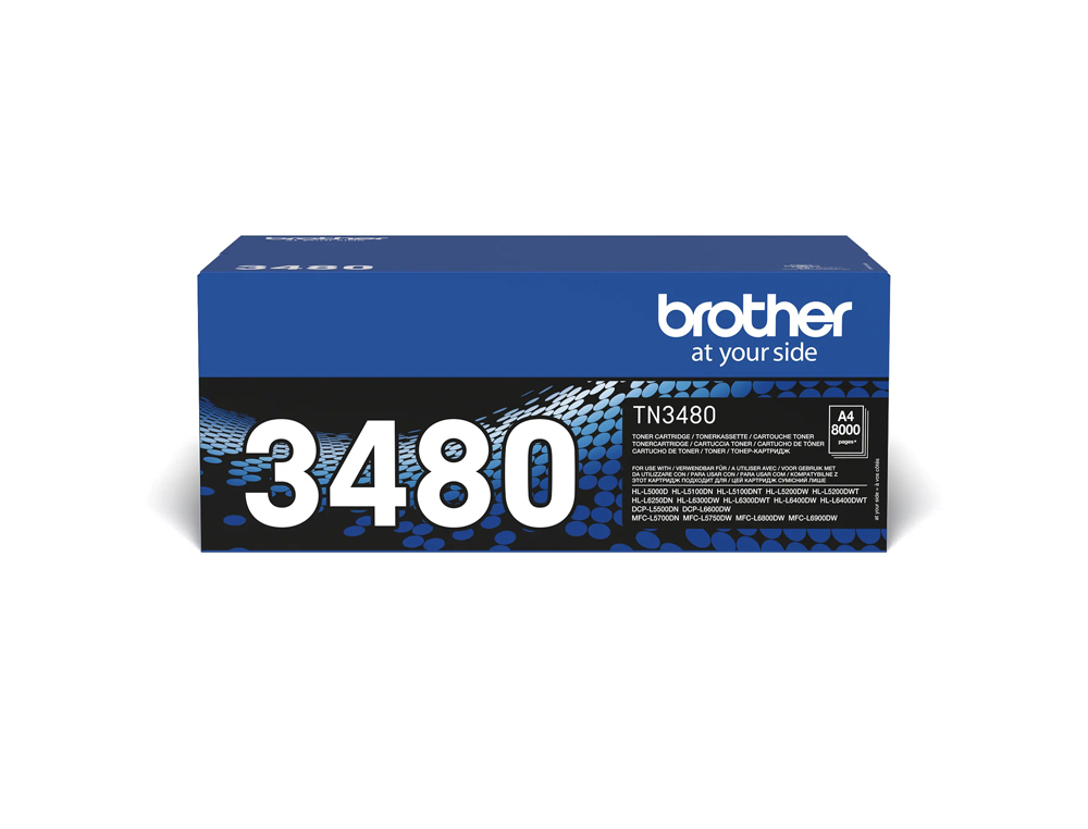 TONER LASER BROTHER TN3480 COULEUR NOIR 8000P