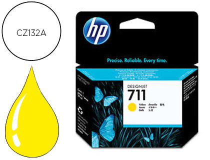 CARTOUCHE HP 711 JET D'ENCRE DESIGNJET T120/T120 EPRINTER T520/T520 COULEUR JAUNE 29ML