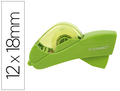 DEVIDOIR Q-CONNECT AUTOMATIQUE PLASTIQUE VERT    RUBAN ADHESIF 12MM ET 19MM 2  RUBANS INCLUS