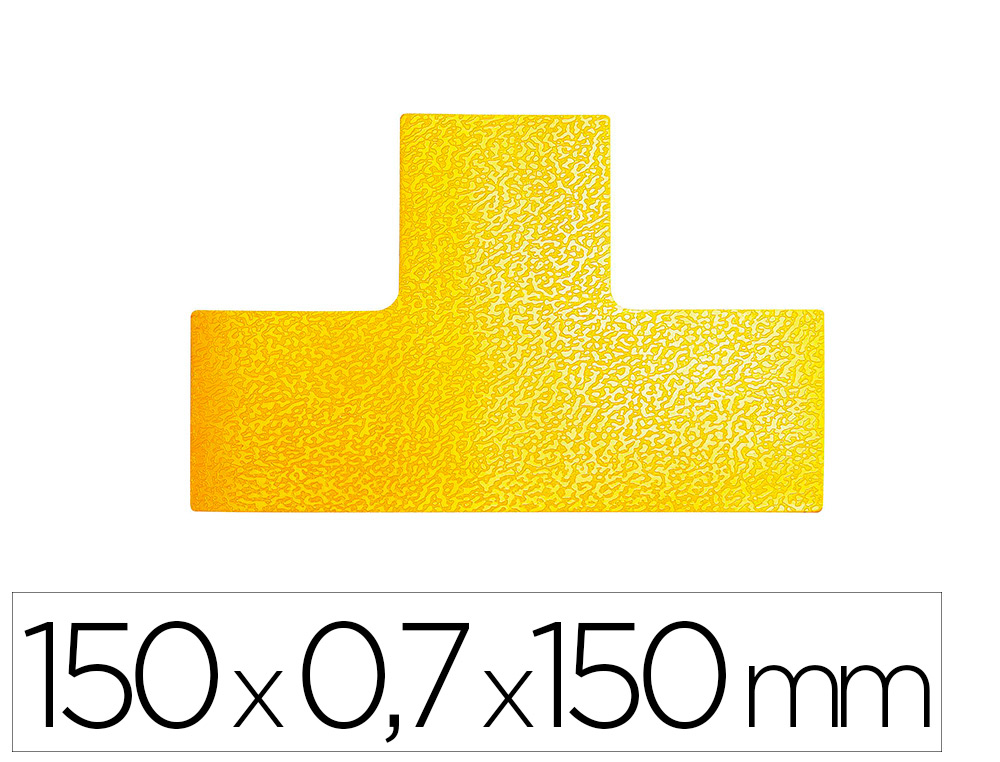 MARQUAGE AU SOL DURABLE IDENTIFICATION ZONES DE       DANGER PASSAGE STOCKAGE FORME T 150X0,7X150MM INTERIEUR LOT