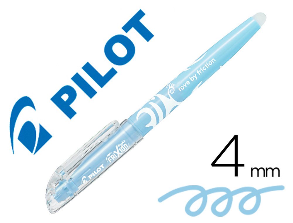 SURLIGNEUR PILOT FRIXION LIGHT NATURAL EFFACABLE       POINTE MOYENNE BISEAUTEE      COLORIS BLEU CIEL