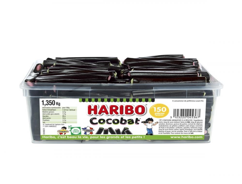 BONBON HARIBO COCOBAT REGLISSE BOITE 150 PIECES