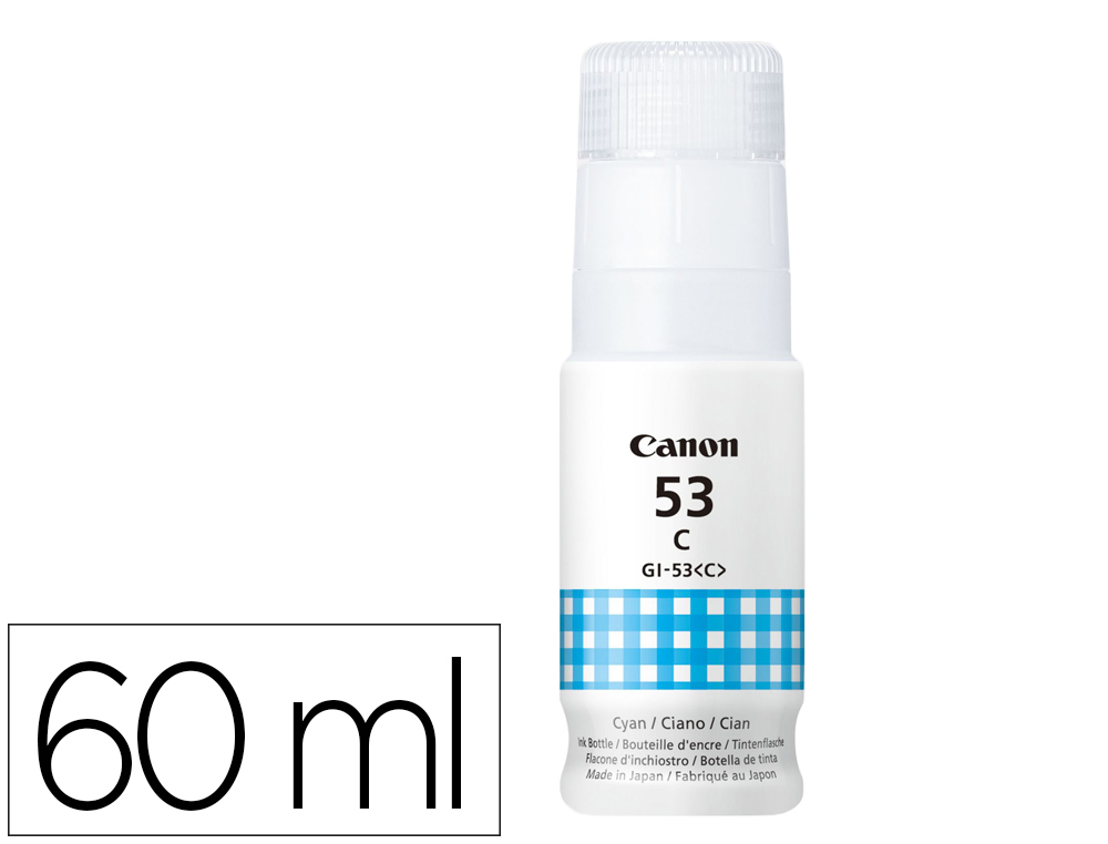 RECHARGE ENCRE CANON GI-53 3800P BOUTEILLE 60ML CYAN