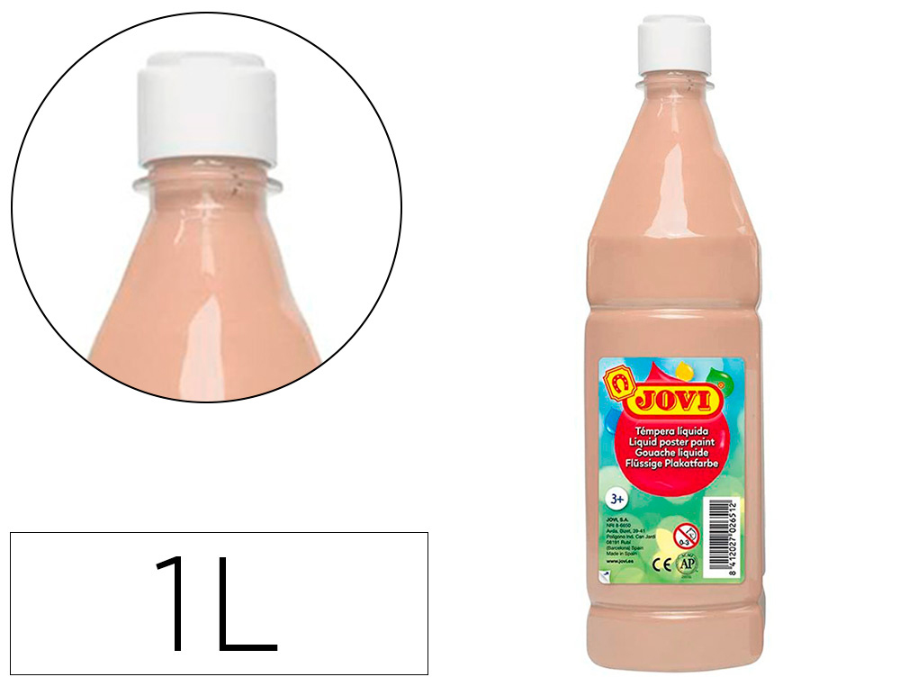 GOUACHE LIQUIDE JOVI BASIC TOUT SUPPORT PAPIER CARTON    BOIS TISSU PATE A MODELER 1L  COLORIS CHAIR