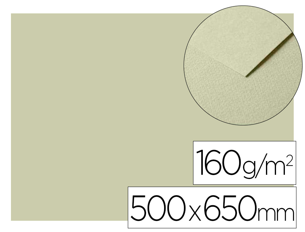 PAPIER DESSIN CLAIREFONTAINE A GRAIN 160G 1 SURFACE        GRAINEE 1 LISSE 50X65CM       PAQUET 25F COLORIS VERT