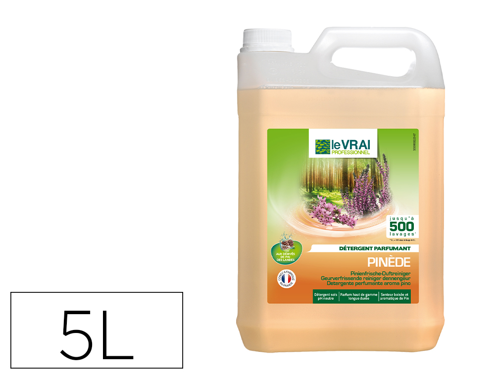 DETERGENT DESINFECTANT LE VRAI PROFESSIONNEL            ODORISATION PIN DES LANDES    BIDON 5 LITRES