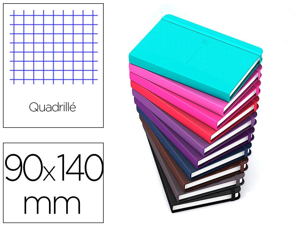 CARNET OXFORD OFFICE SIGNATURE BROCHURE DIMENSION  90X140MM 160 PAGES 90G Q5     ASSORTI 10 COULEURS