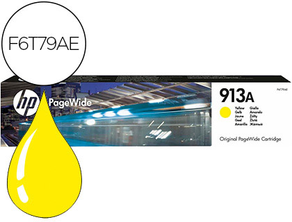 CARTOUCHE HP 913A JET D'ENCRE PAGEWIDE PRO COULEUR JAUNE 3000P