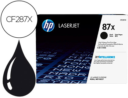 TONER LASER HP 87X CF287X POUR LASERJET ENTREPRISE M506/MFP M527 & LASERJET PRO M501 COULEUR NOIR 18000P