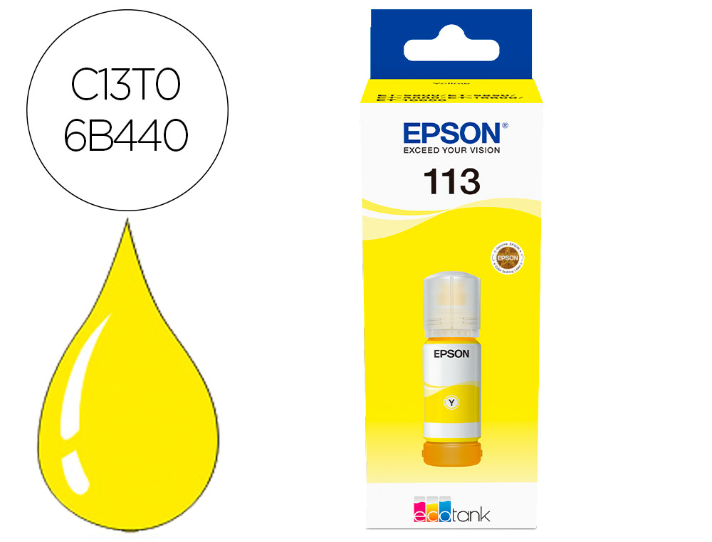 CARTOUCHE ENCRE  EPSON ECOTANK 113 SERIES JAUNE