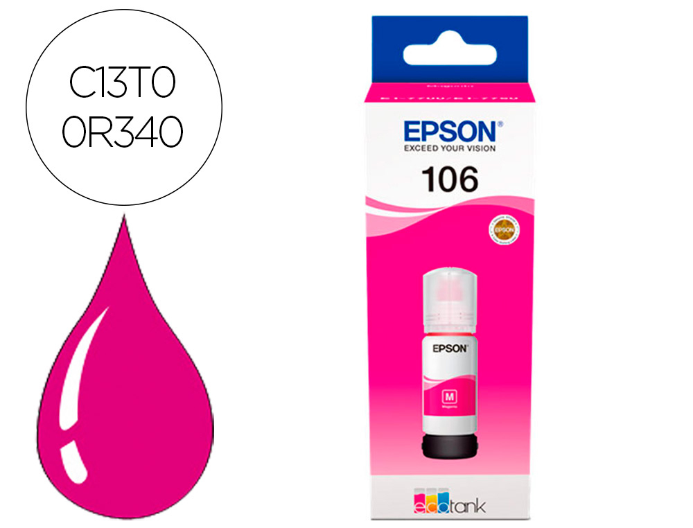 CARTOUCHE ENCRE EPSON /106 ECOTANK  INK BOTTLE /ECOTANK  ET-7700 / ET-7750 MAGENTA
