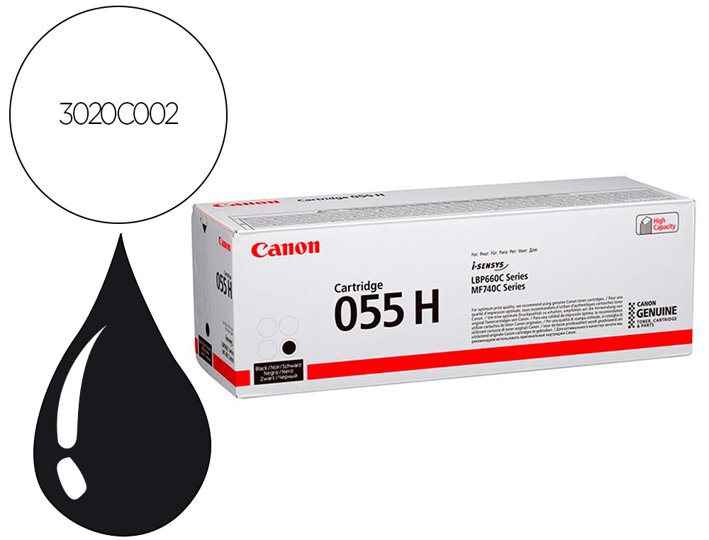 TONER CANON 055H HC COULEUR NOIR 7600 PAG