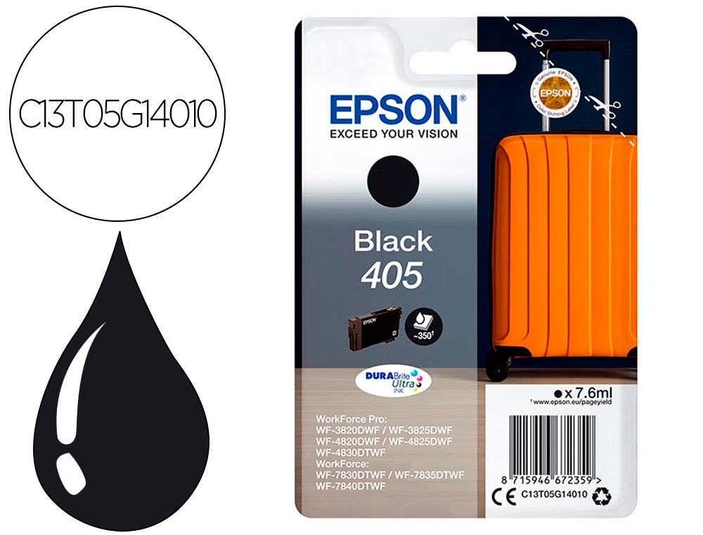 CARTOUCHE EPSON VALISE 405 NOIR