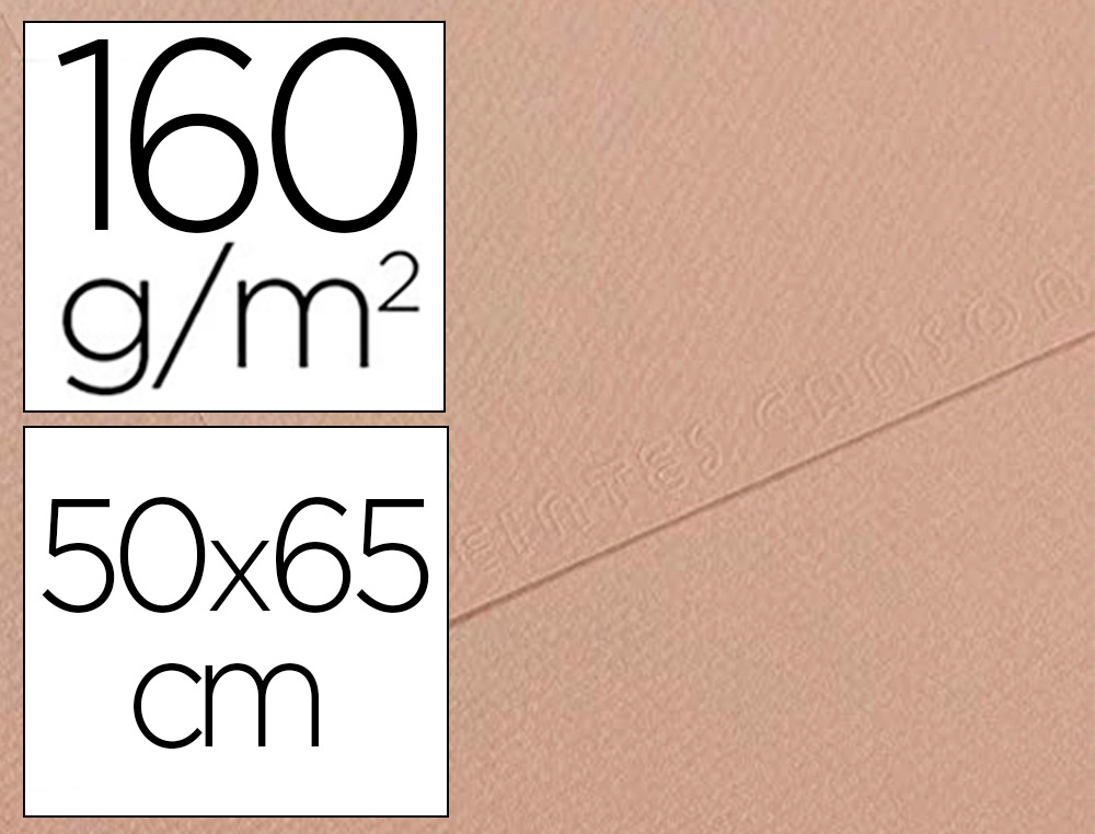 PAPIER DESSIN CANSON FEUILLE MI-TEINTES N 122 GRAIN GELATINE HAUTE TENEUR COTON 160G 50X X65CM UNICOLORE GRIS FLANELLE