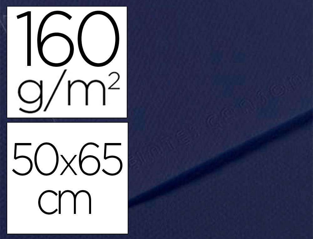 PAPIER DESSIN CANSON FEUILLE MI-TEINTES N 140 GRAIN GELATINE HAUTE TENEUR COTON 160G 50X X65CM UNICOLORE BLEU INDIGO