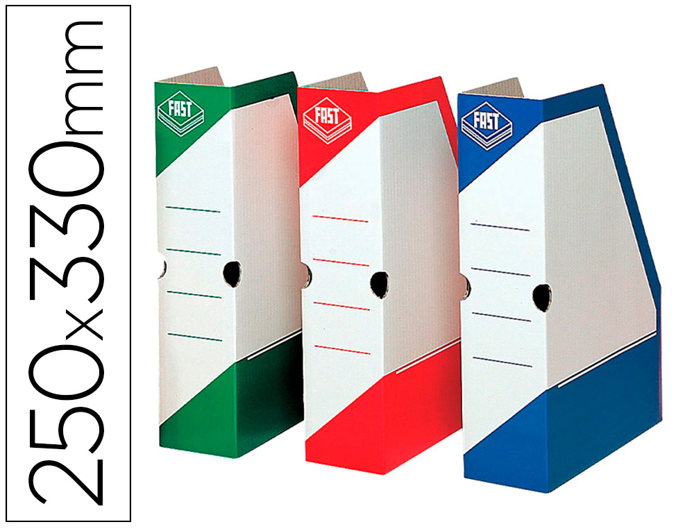4 PORTE-REVUE FAST 33X25 D8 CARTON FOND MANUEL ASSORTI