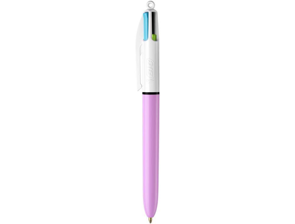 STYLO-BILLE BIC FUN  4 COULEURS VIOLET