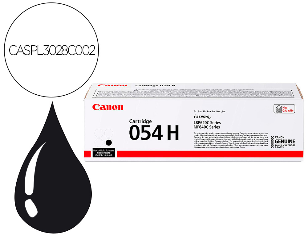 CARTOUCHE LASER CANON 054H BK 3100P