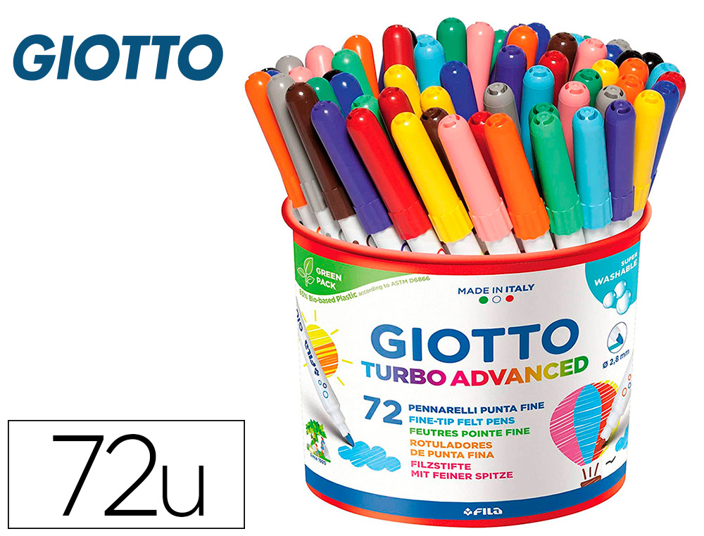 FEUTRE COLORIAGE GIOTTO TURBO ADVANCED POT DE 72