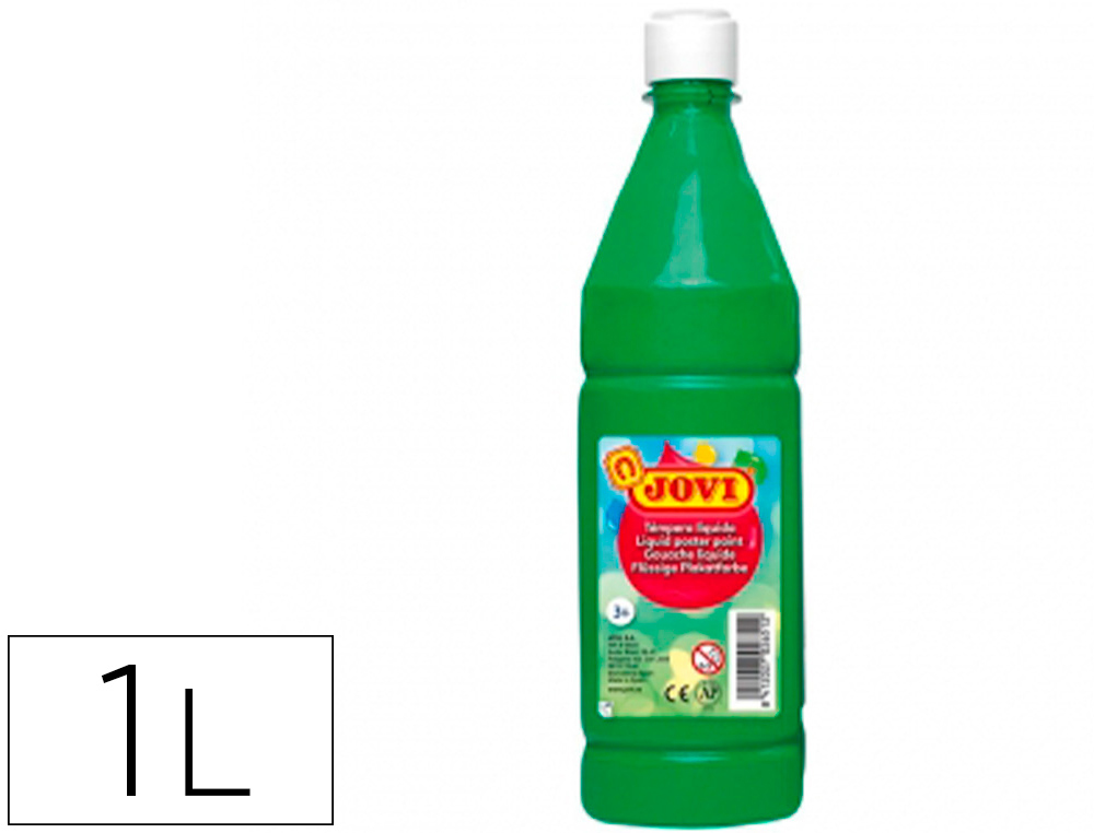 GOUACHE JOVI LIQUIDE BOUTEILLE 1000 ML. VERT       MOYEN.