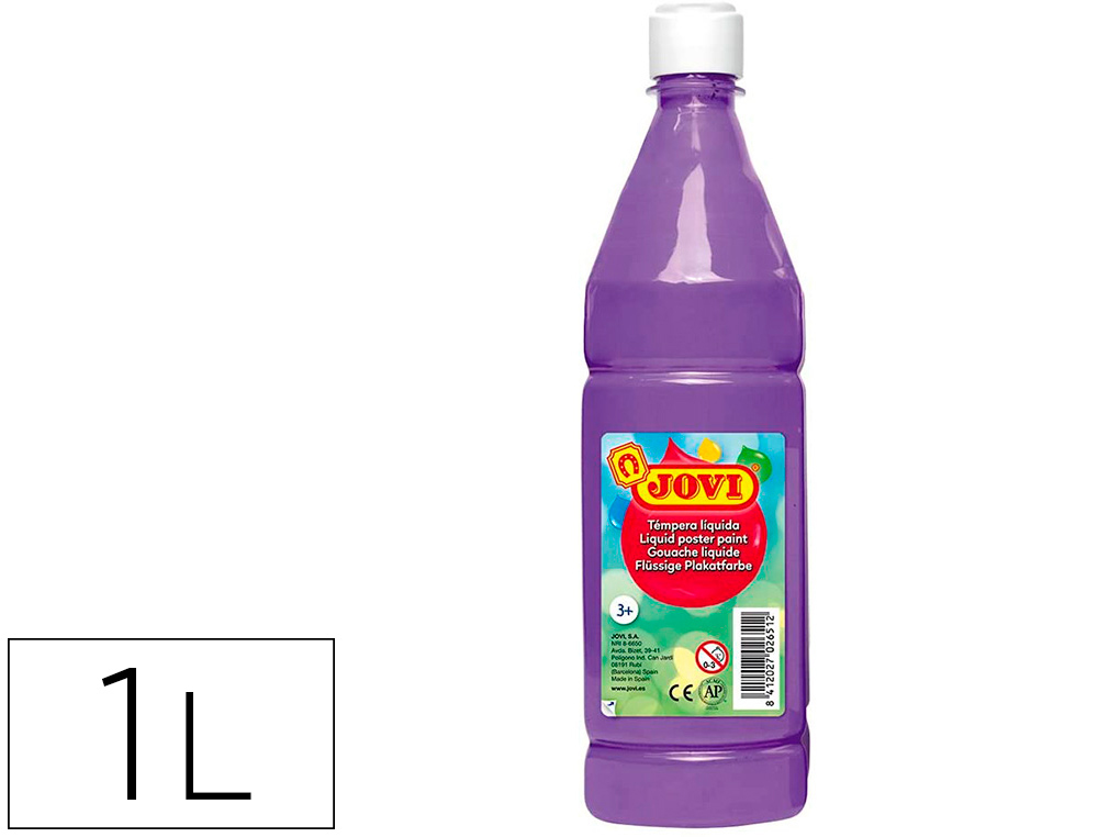 GOUACHE JOVI LIQUIDE BOUTEILLE 1000 ML. VIOLET.