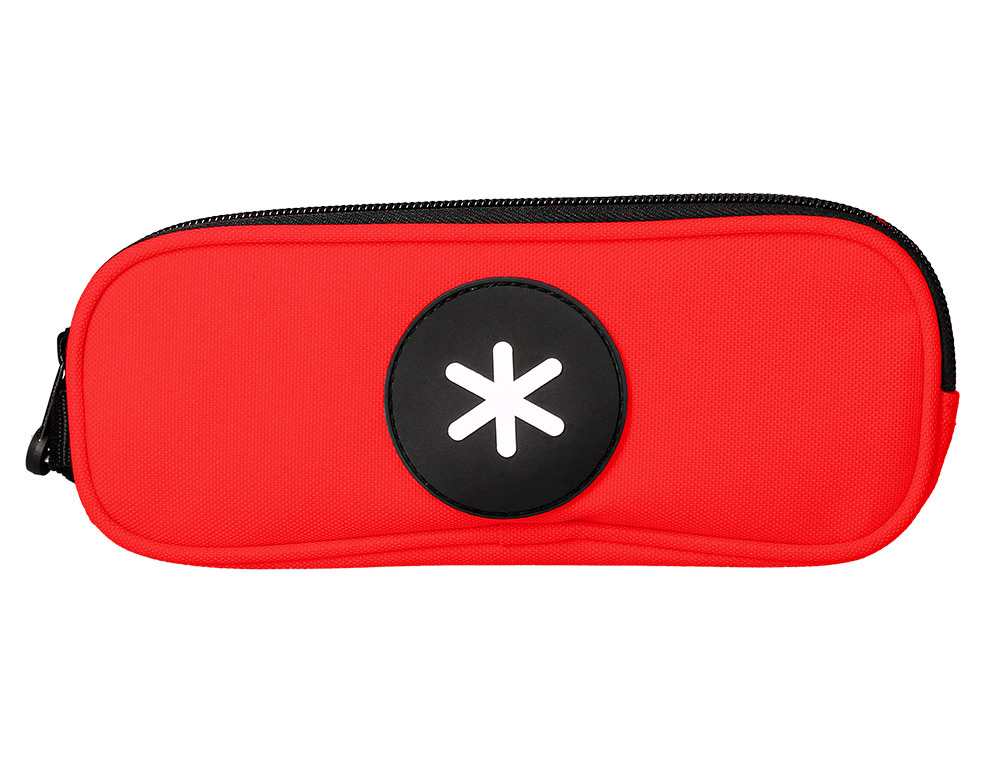 TROUSSE SCOLAIRE ANTARTIK OVALE 2 COMPARTIMENTS         210X60X80MM COLORIS ROUGE