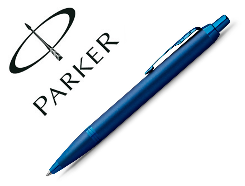 STYLO-BILLE PARKER IM MONOCHROME BLEU POINTE        MOYENNE ENCRE BLEU ETUI       CADEAU