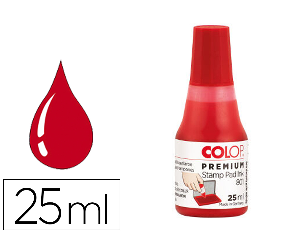 ENCRE SPECIALE COLOP POUR TAMPON EOS FLACON 25ML ROUGE
