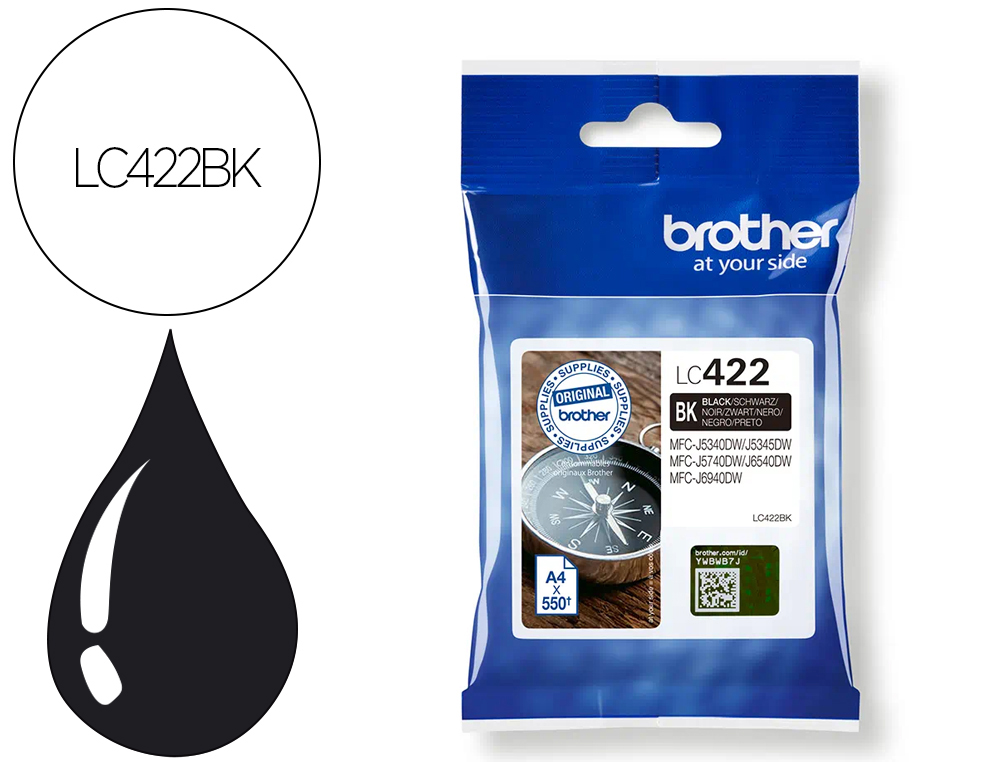 CARTOUCHE BROTHER JET D'ENCRE MFC-J5340DW, MFC-J5345DW,     MFC-J5740DW, MFC-J6540DW,     MFC-J6940DW ENCRE NOIR