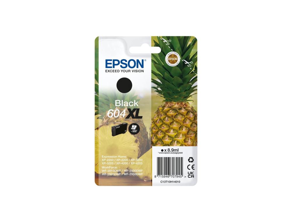 CARTOUCHE EPSON JET D'ENCRE ANANAS 604XL 8,9 ML 500P      COULEUR NOIR