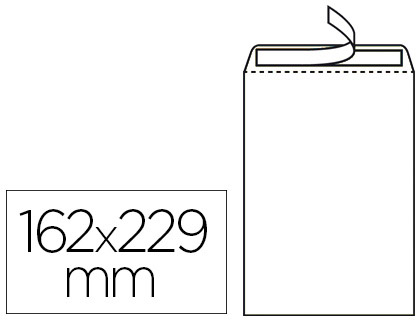 POCHETTE GPV CONOMIQUE ADHSIVE VLIN BLANC 90G C5 162X229MM SACHET 25 UNITS