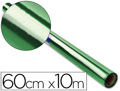 PAPIER CELLOPHANE LIDERPAPEL COLORIS VERT ROULEAU 0.60X10M