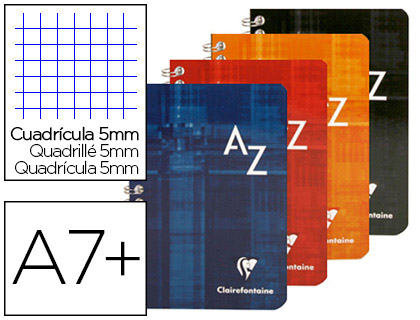 RPERTOIRE CLAIREFONTAINE RELIURE INTGRALE PAPIER VLIN VELOUT COUVERTURE LAVABLE 95X140MM 100 PAGES 90G 5X5MM