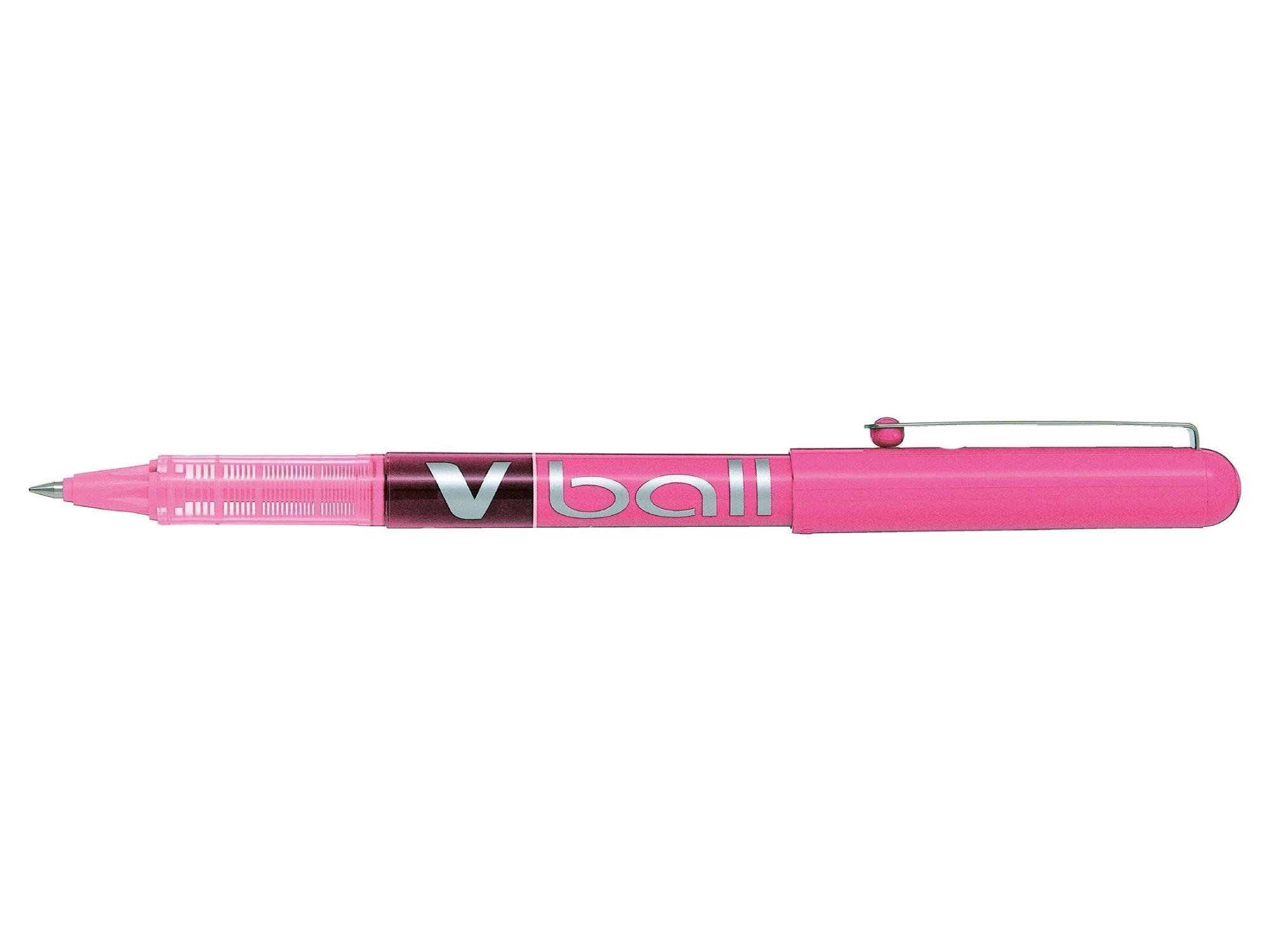 ROLLER PILOT V-BALL 5 POINTE METAL 0,3MM ENCRE LIQUIDE     COLORIS ROSE