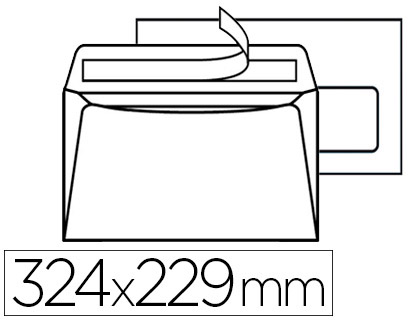 ENVELOPPE GPV C4 229X324MM 90G ADHSIVE FERMETURE RAPIDE SCURISE DFINITIVE FENTRE 50X100MM BLANCHE BOTE 250 UNITS